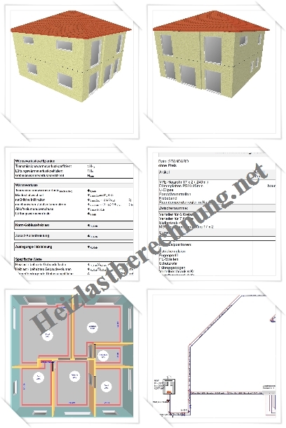 Villa Heizlastberechnung Rohrnetzberechnung